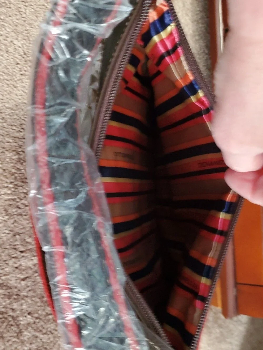 BRAND NEW!!  Tignanello Vibrant Red Leather Shoulder Bag